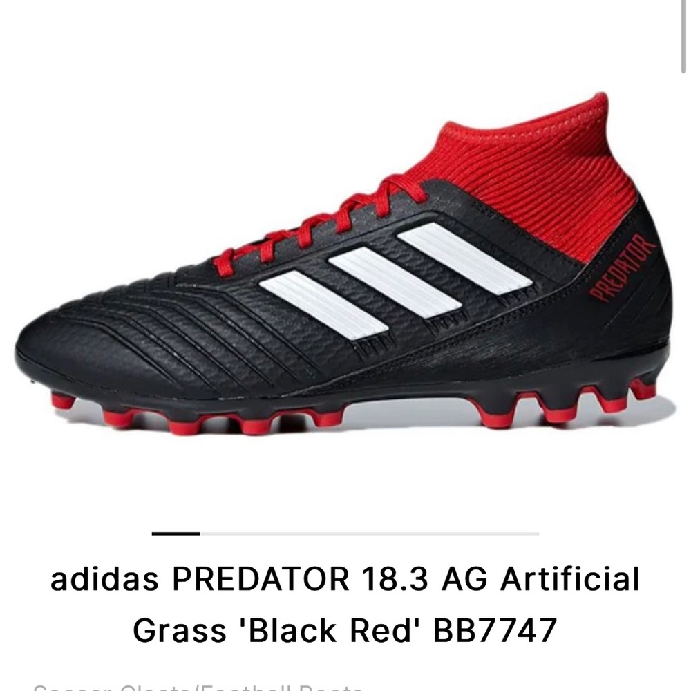 Adidas Boys Predator 18.3 indoor soccer shoes size 12